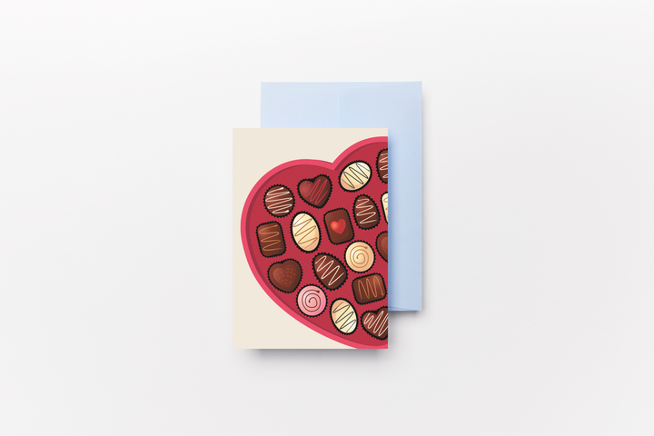 Heart Chocolate Box – Greeting Card