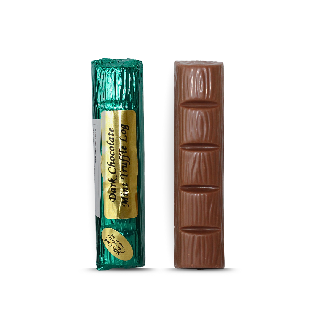 Dark Chocolate Mint Truffle Log