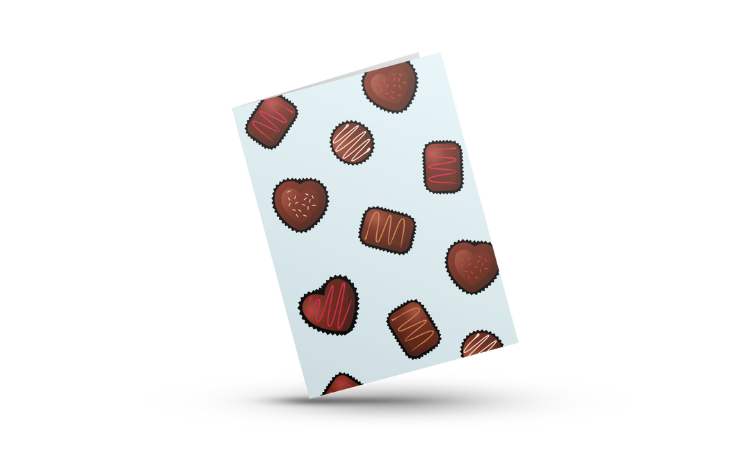 Chocolates (Blue) – Greeting Card