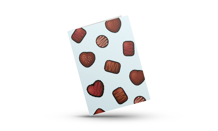 Chocolates (Blue) – Greeting Card