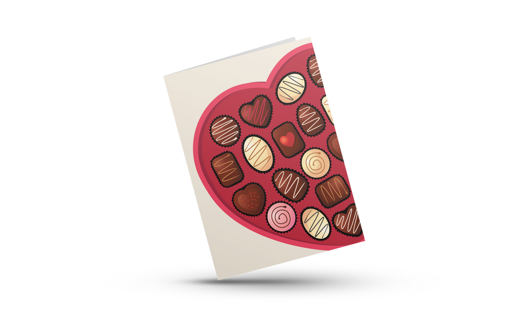 Heart Chocolate Box – Greeting Card