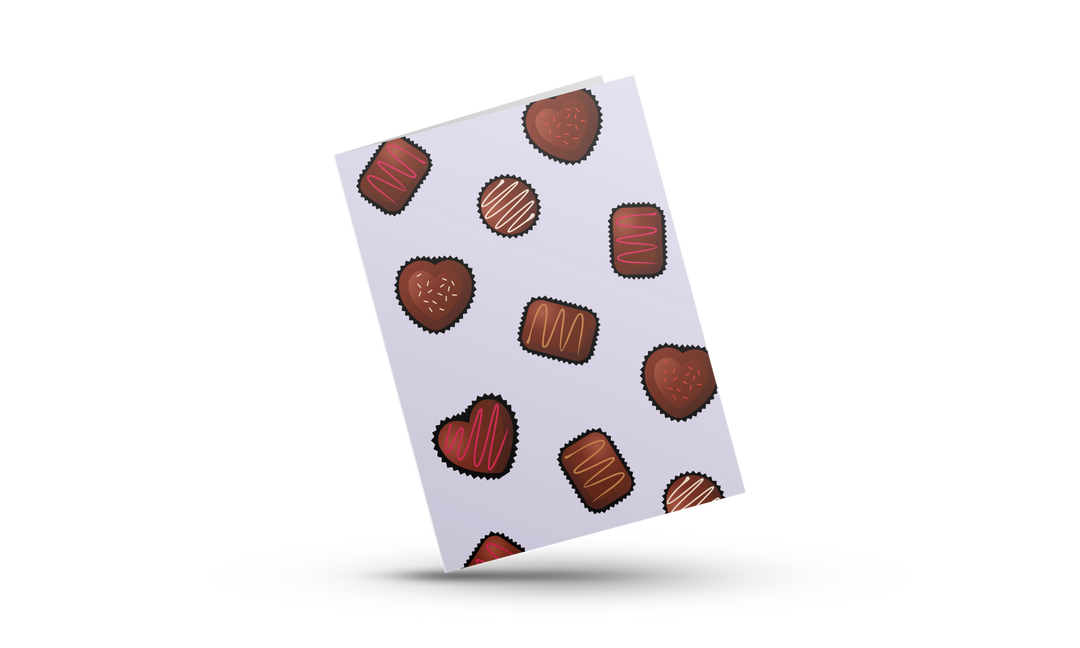 Chocolates (Purple) – Greeting Card