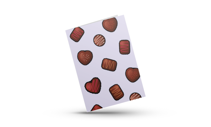 Chocolates (Purple) – Greeting Card