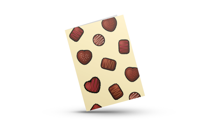 Chocolates (Yellow) – Greeting Card