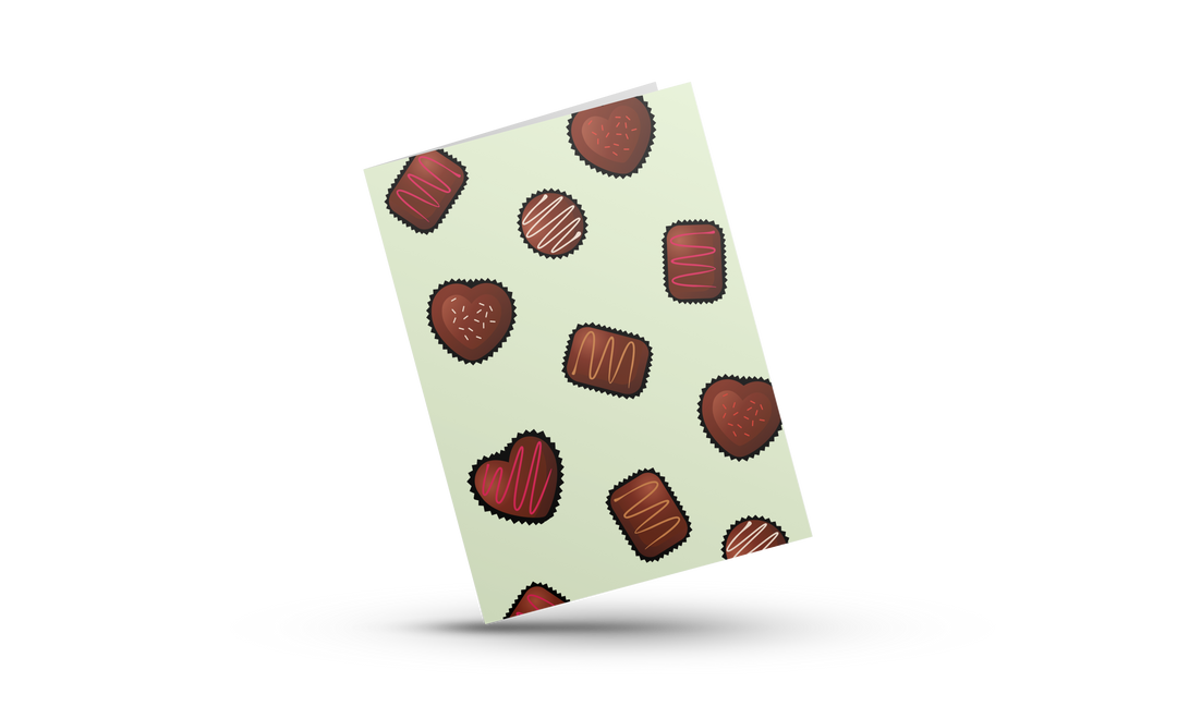 Chocolates (Green) – Greeting Card