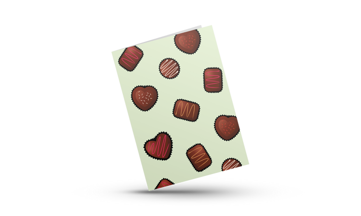 Chocolates (Green) – Greeting Card