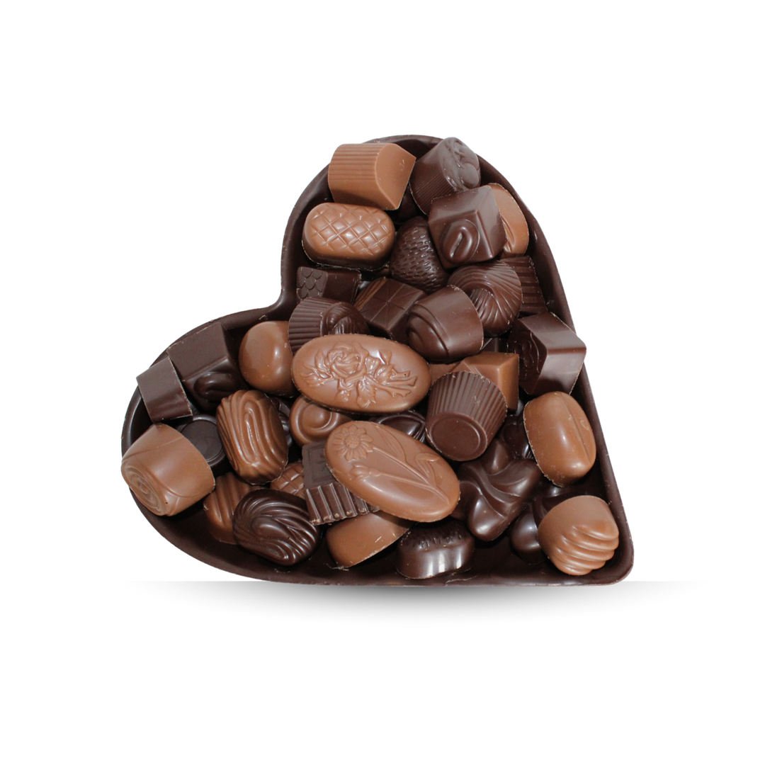 Foiled Chocolate Half Heart 750g