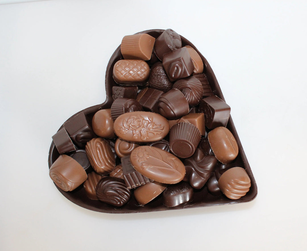 Foiled Chocolate Half Heart 750g
