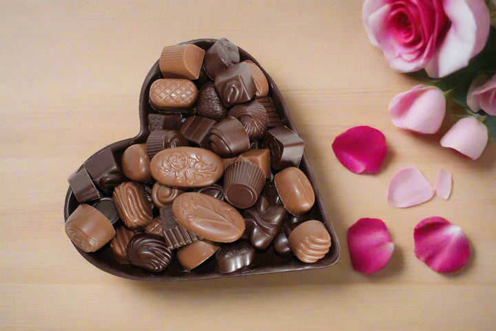 Foiled Chocolate Half Heart 750g