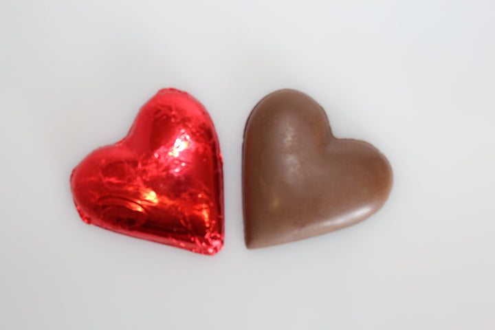 Solid Milk or Dark Chocolate Half Heart