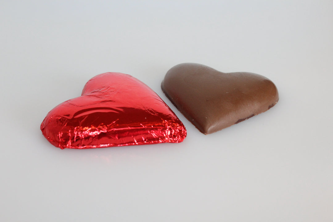 Solid Milk or Dark Chocolate Half Heart