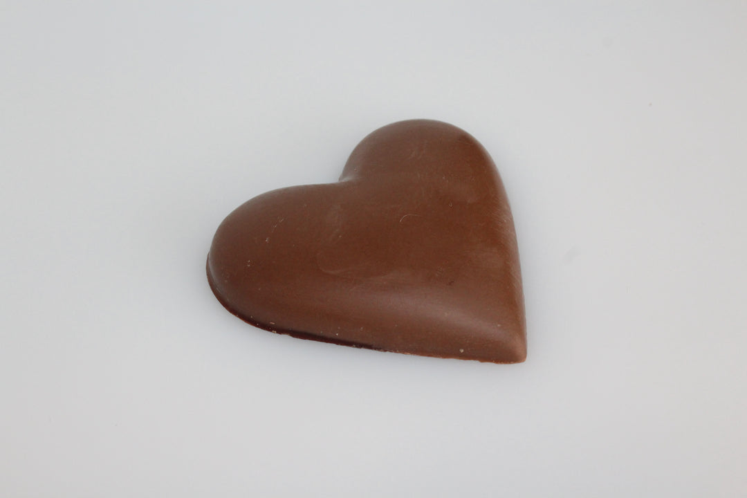 Solid Milk or Dark Chocolate Half Heart
