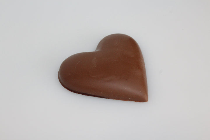 Solid Milk or Dark Chocolate Half Heart