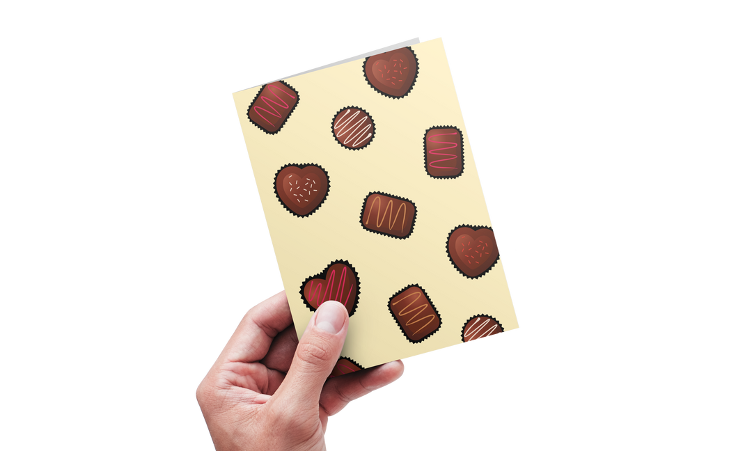 Chocolates (Yellow) – Greeting Card
