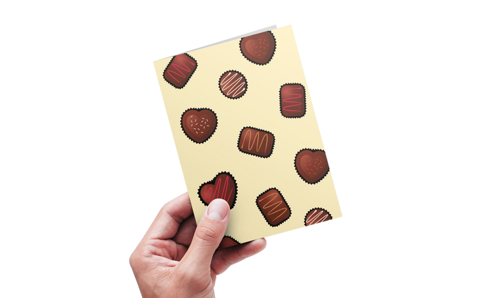 Chocolates (Yellow) – Greeting Card