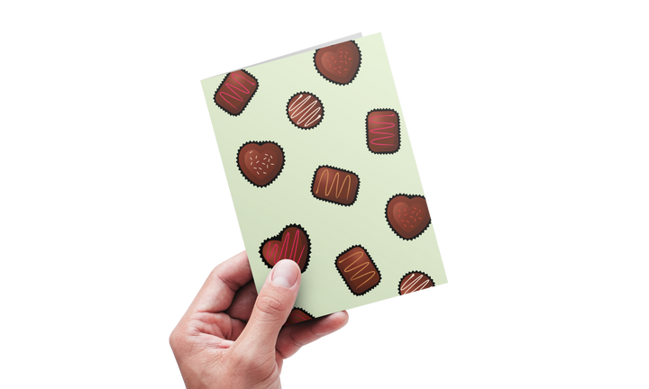 Chocolates (Green) – Greeting Card
