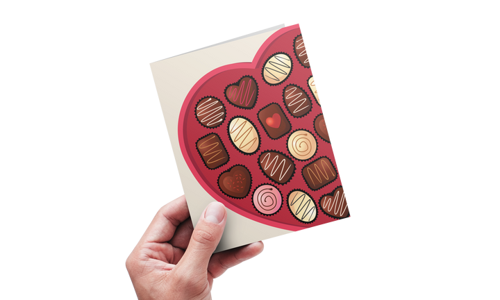 Heart Chocolate Box – Greeting Card