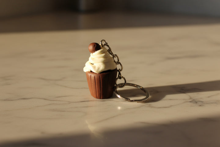White Chocolate Truffle Cup Keyring