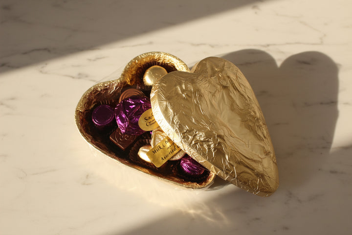 Foiled Chocolate Heart Box 400g