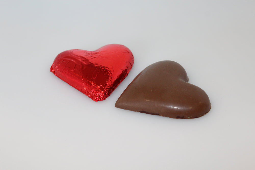 Solid Milk or Dark Chocolate Half Heart