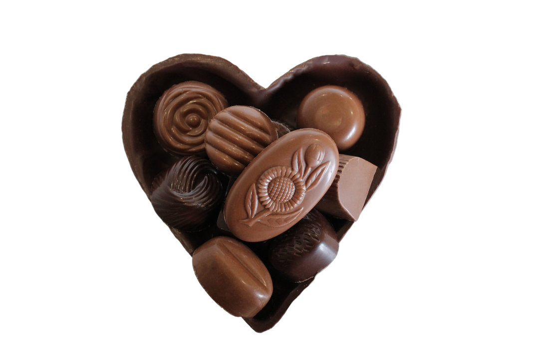 Foiled Chocolate Half Heart 200g
