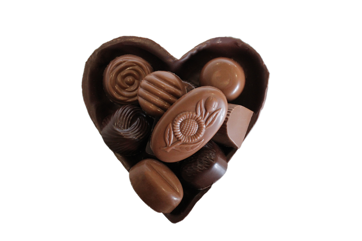 Foiled Chocolate Half Heart 200g