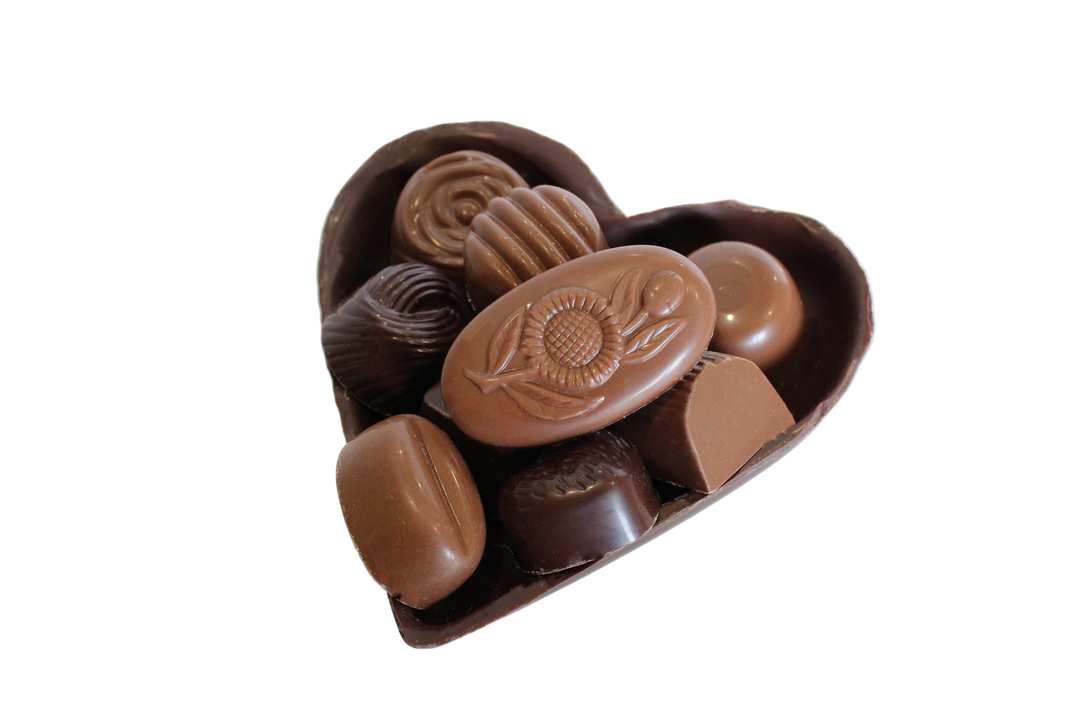 Foiled Chocolate Half Heart 200g