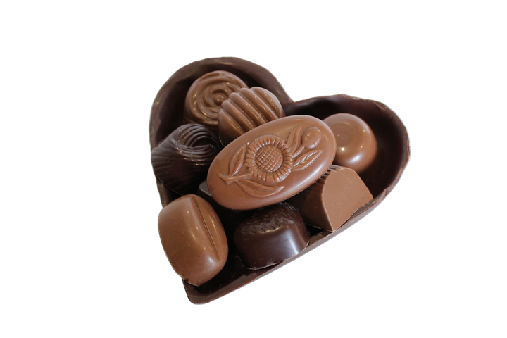 Foiled Chocolate Half Heart 200g