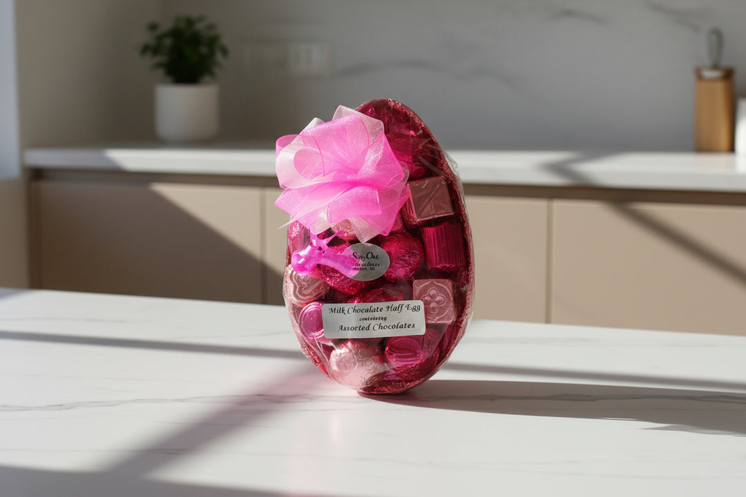 Large 1/2 Foiled Egg and Assorted Foiled Chocolates 350g