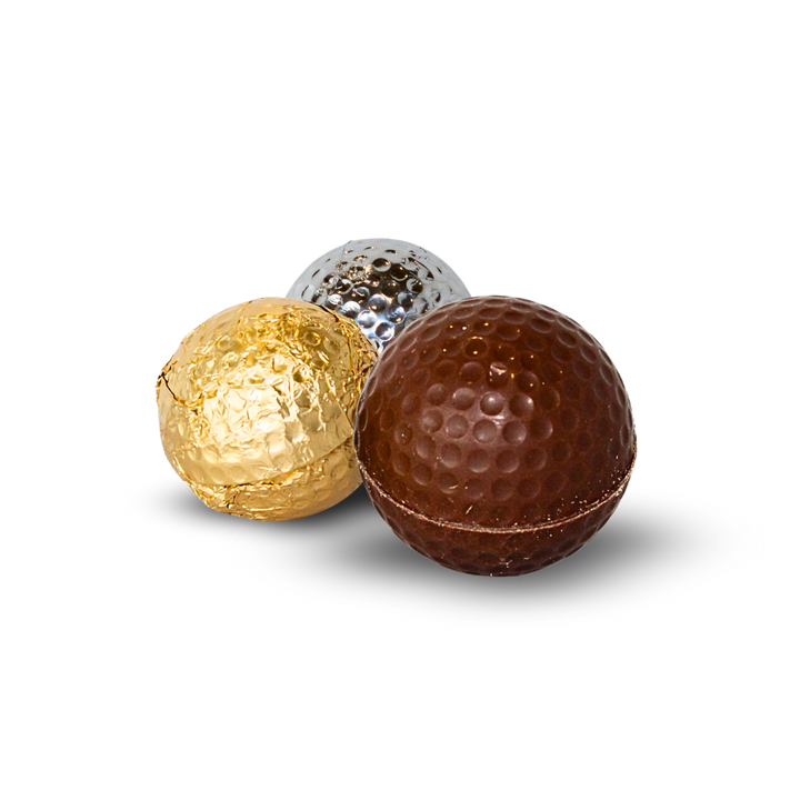 Solid Milk or Dark Chocolate Golf Ball