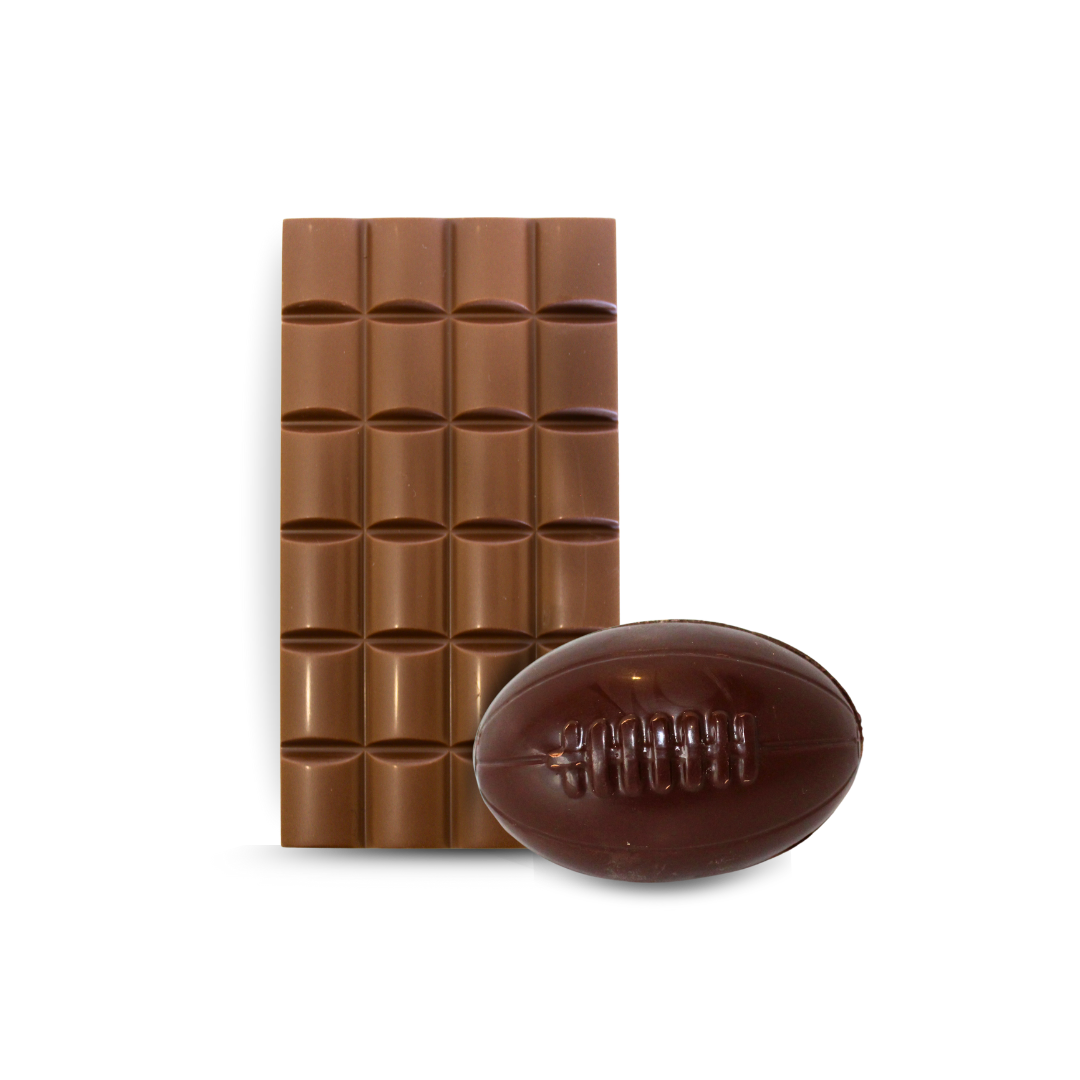 Foiled Chocolate Rugby Ball and Bar
